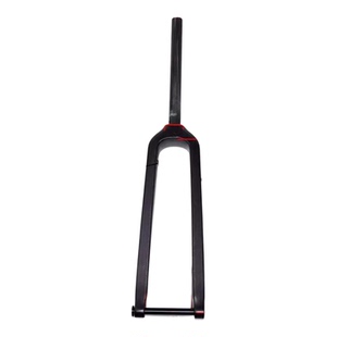 山地自行车全碳纤维直管筒轴前叉半走内线碳叉开档110mm100mm减震