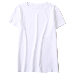 白t恤女夏2025新款宽松短袖上衣纯白纯棉白体打底衫内搭体恤不透
