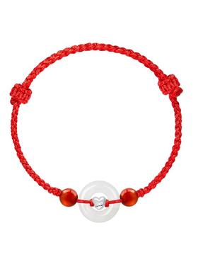 潮色绘平安扣手绳情侣款