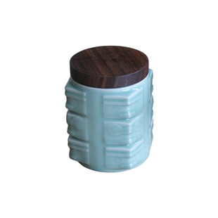 杭州文创伴手礼良渚玉琮高端茶叶罐密封罐精品高档龙泉青瓷醒茶罐