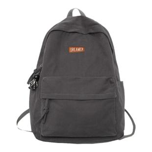 帆布双肩包男高中生初中男生书包2025新款男士大学生旅行背包男款