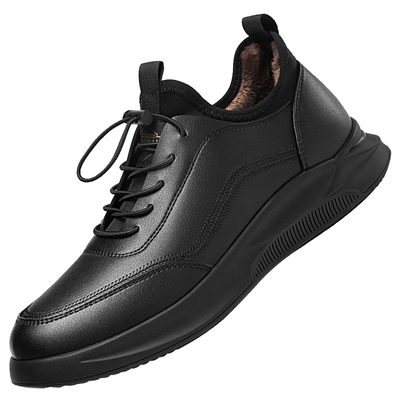 加绒保暖软底通勤运动休闲棉皮鞋