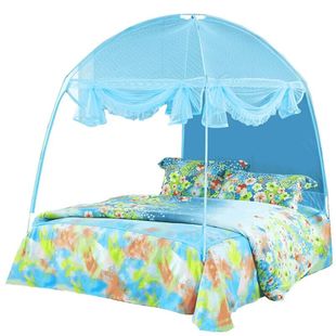 蒙古包蚊帐三开门有无底1.5米1.8m1.2床支架拉链学生宿舍单人双人