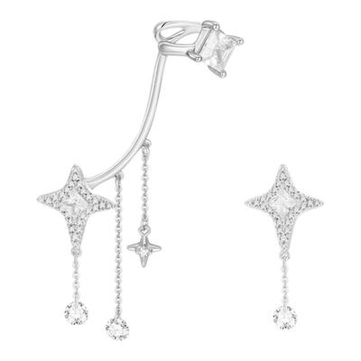 TWINS LULU【四芒星】时尚精致圆形耳环TSL3190