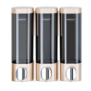 皂液器挂壁式免打孔宾馆酒店浴室洗发水沐浴露洗手液机按压瓶盒子