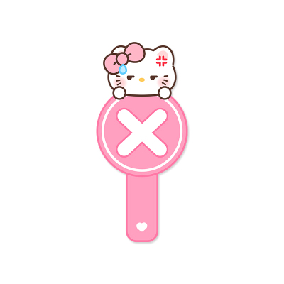 可爱Kitty打卡牌探店测评手举牌