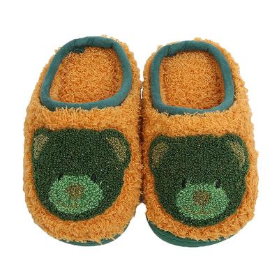 搭档兔卡通小熊儿童秋冬季棉拖鞋