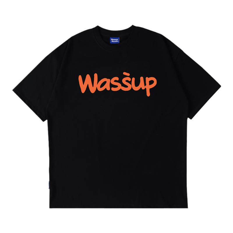 潮牌简约字母短袖WASSUPHEODS