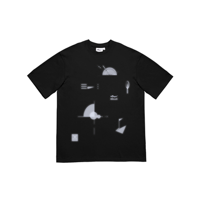 APOGE3阿保机美式休闲风短袖T恤男印花宽松黑色圆领潮牌百搭上衣