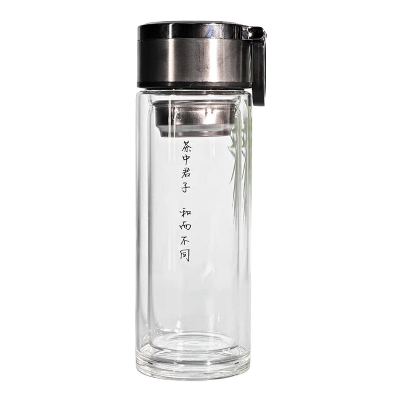 双层茶水分离杯耐高温双层泡茶杯