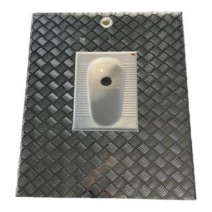 台式一体免挖坑蹲便器铝板一体蹲坑侧排蹲便器免砌台移动厕所底座