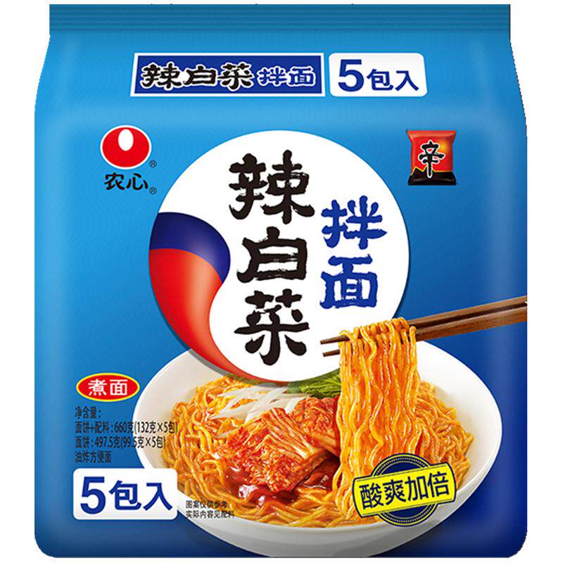 农心韩式五连包辣白菜拌面