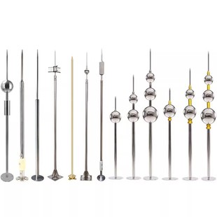 热镀锌不锈钢避雷针室外防雷工程户外房顶建筑物单针球形绝缘定制