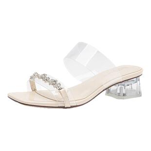 大东高跟凉拖女外穿2026新款夏季配裙子水晶凉鞋透明高跟鞋凉拖鞋