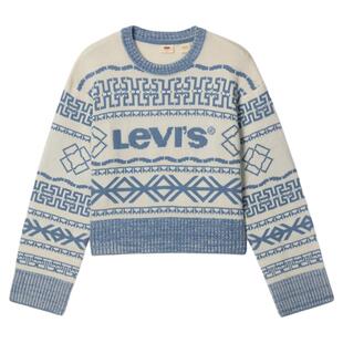 【商场同款】Levi's李维斯女士宽松刺绣短款休闲针织衫毛衣0051M