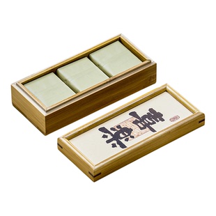 岩茶随手礼盒竹盒茶叶空盒摆泡茶叶礼盒小泡袋装复古中式空盒定制