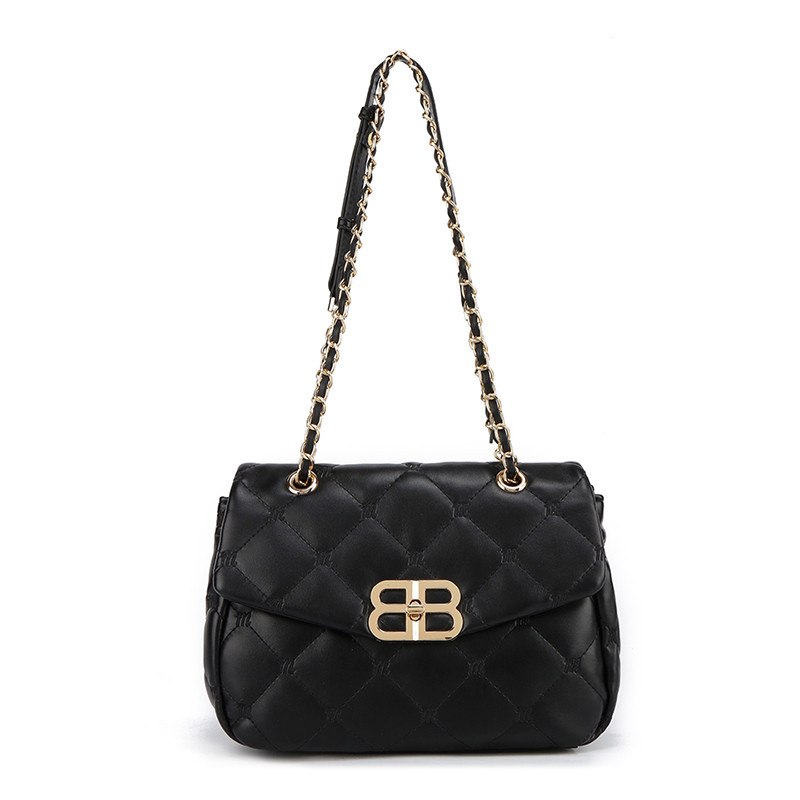 菱格链条绣线大容量时尚简约单肩