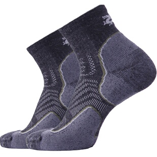 悍将探索系列户外袜徒步登山袜子男女美利奴羊毛四季运动耐磨抑菌