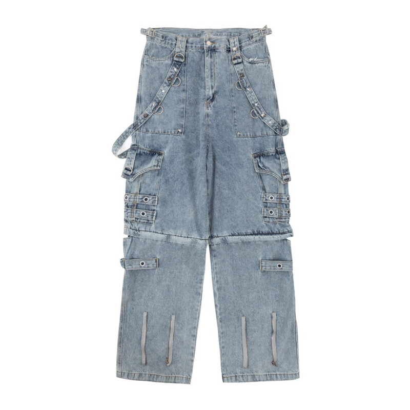 FW25 YOUNGYTKING BagamiJeans八神工装可拆卸绑带长裤男女