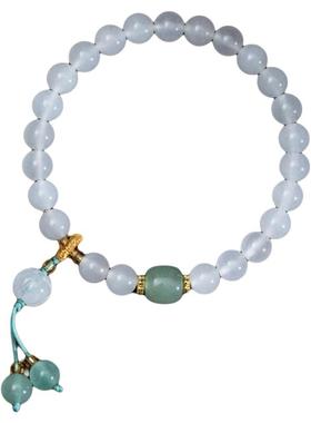 善起圆善女天山翠手串东陵玉手链