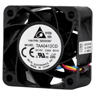 台达TAA0412CD暴力4020 12V 0.6A机箱电源滚珠PWM调速散热风扇4CM
