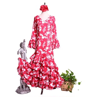 定制原创品牌Flamenco弗拉门戈西班牙舞裙连衣裙演出服舞裙EK12