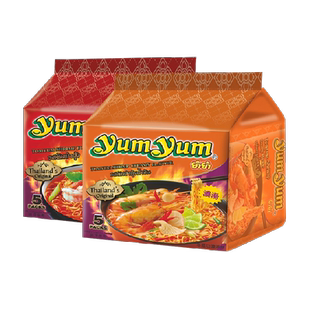 泰国进口yumyum养养冬荫功酸辣虾浓汤清汤面70g*10包泡方便面夜宵