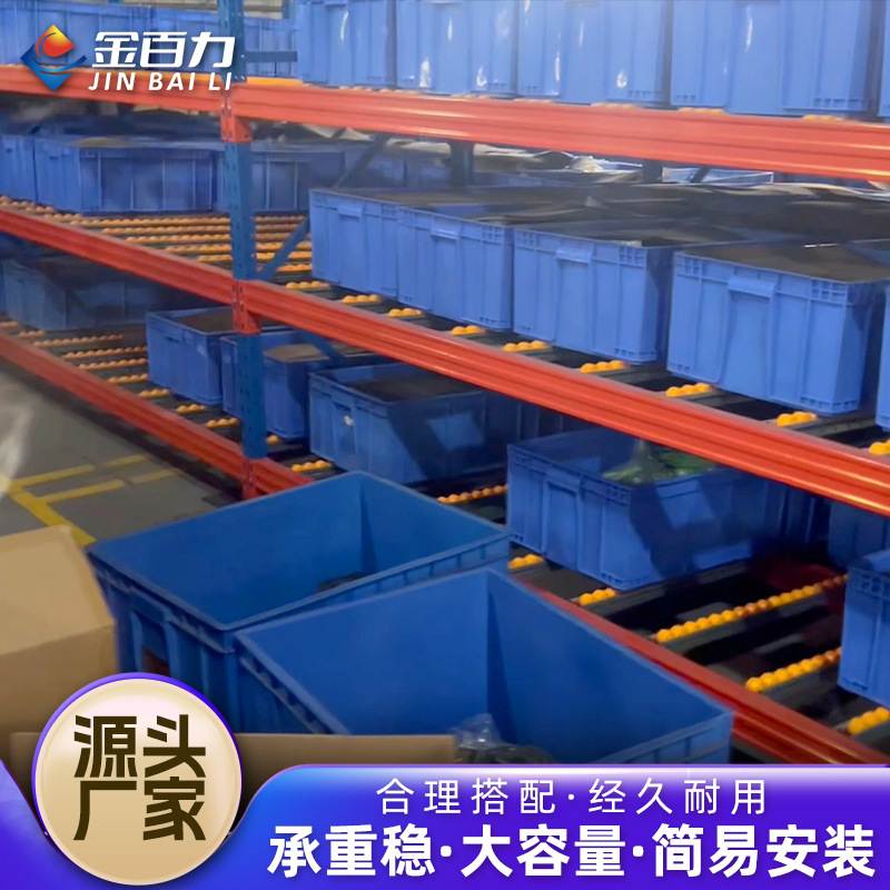 仓库生产流利式货架仓储货物分拣滑移流利条展示架重型多层货架