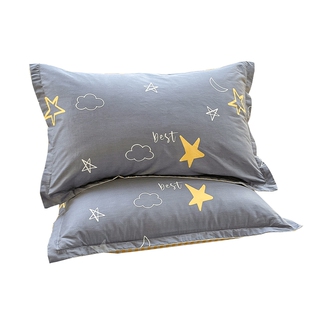 新疆全棉枕套一对装家用纯棉枕头套单个灰色枕头枕芯套48cmx74cm