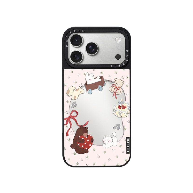 MASFEIL× 星光小聚会适用iPhone17Promax手机壳新款ip15磁吸带支架苹果16Pro套Jo5镜面高级感可爱13pm全包14