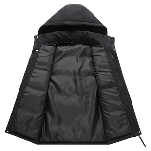 男士羽绒棉马甲2025秋冬季潮流加厚保暖背心学生坎肩连帽马夹外套