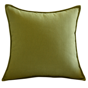 加厚雪尼尔抱枕套抹茶绿北欧简约奶油风客厅沙发靠垫床头咖棕靠枕