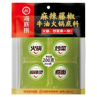 海底捞麻辣藤椒牛油火锅底料200g