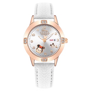 迪士尼儿童手表女孩夜光防水初中小学生只看时间女童生日礼物米奇