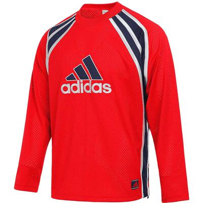 adidas阿迪达斯三叶草男子运动休闲V领梭织长袖T恤KC0112