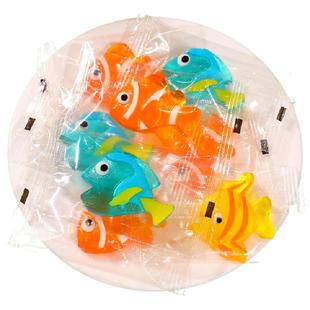 可爱卡通果汁软糖网红零食金鱼小丑多利海洋小鱼造型糖果儿童礼物