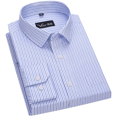 佤诺方领长袖正装衬衫