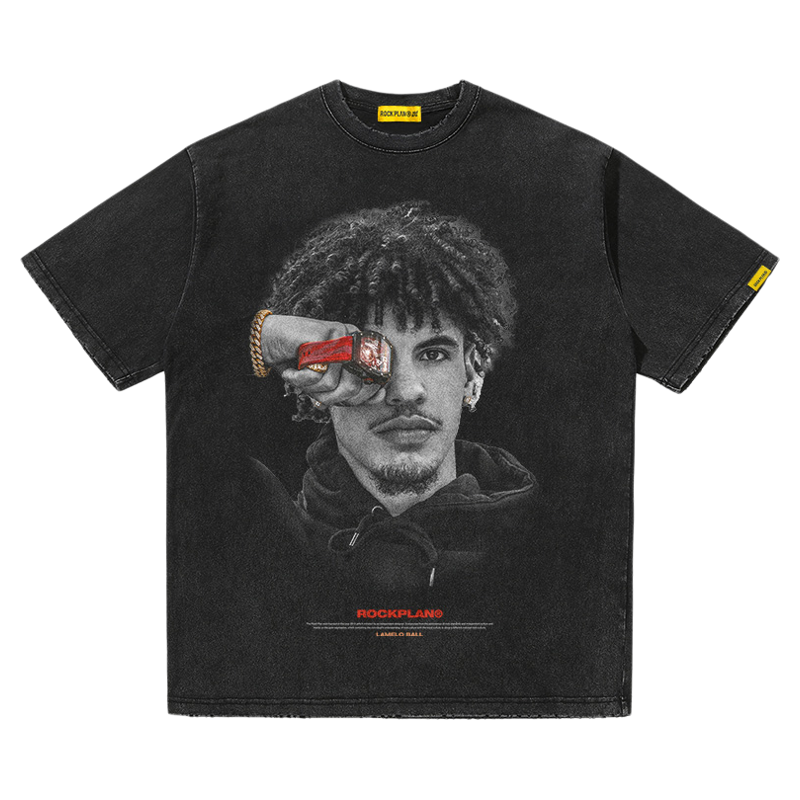 摇滚计划美式印花科比鲍尔哈登欧文纯棉球衣重磅短袖T恤复古合集