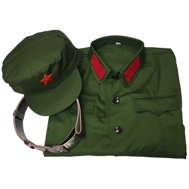 65老式军套装男涤卡老兵的确良怀旧干服聚会服装六五老款演出衣服