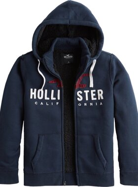 美国hollister海鸥冬修身卫衣
