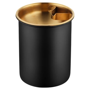 不锈钢防风烟灰缸家用带盖漏斗创意个性潮流客厅卧室办公室防飞灰