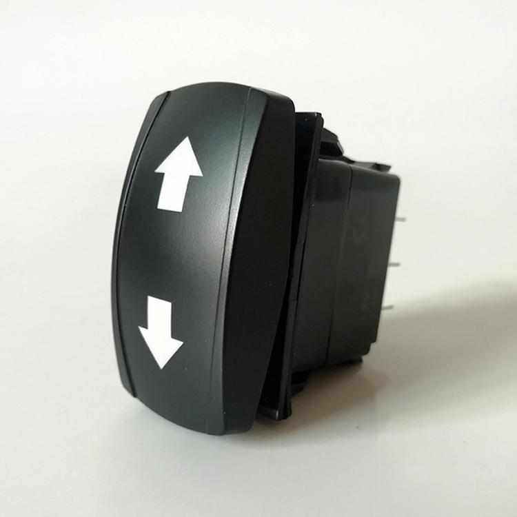 12V24V汽车翘板开关改装上下箭头三档自锁自复位DIY船形通用新品