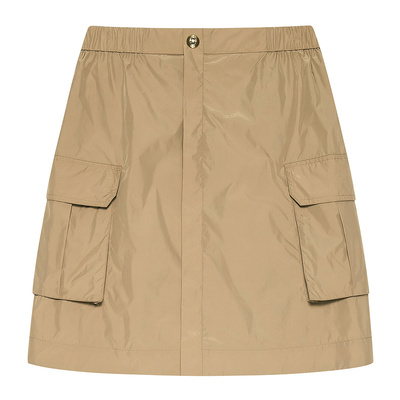 DKNY唐可娜儿夏季款女士松紧腰立体大口袋纯色工装风半身短裙时尚