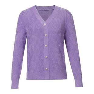 珂莱蒂尔koradior冬季款V领套头针织衫女单穿内搭长袖通勤上衣