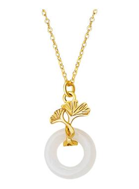 和田玉平安扣项链女生S925