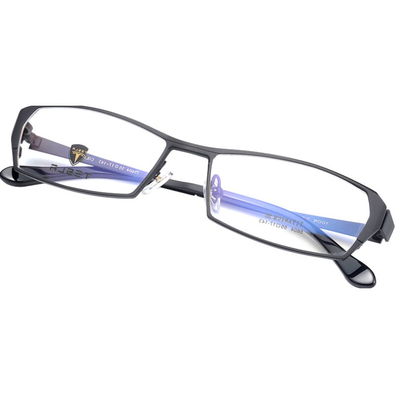 超轻商务眼镜架男款可配成品近视变色眼镜全框纯钛光学眼镜框5604