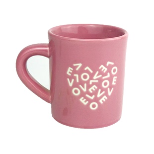 陶瓷马克杯francfranc糖果色雕刻创意简约字母咖啡情侣早餐水杯子