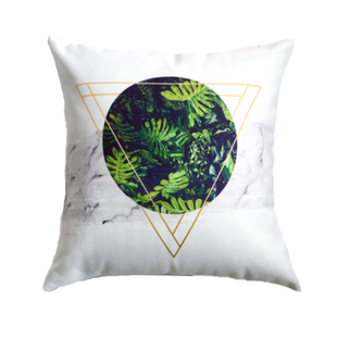 北欧ins棉麻抱枕清新绿植客厅沙发靠背家居床头50X50cm含芯靠垫套