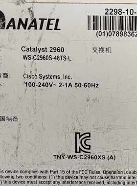 议价WS-C2960S-48TS-L 一的，适用
