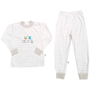 董氏婴坊新款无骨绵羊绒全棉中大童秋衣套装宝宝秋衣秋裤纯棉套装